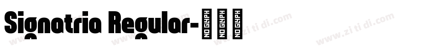 Signatria Regular字体转换